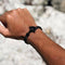 Black Trendy Anchor Bracelet - with survival rope chain