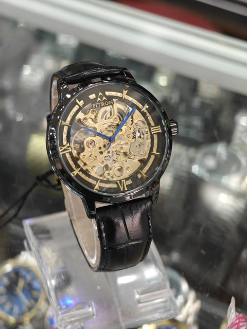 TORUS - All Black Mechanical Watch with Black Strap By Fitron