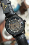 UORS - All Black Watch with Black Leather Strap by fitron