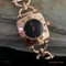 Sleek Bracelet Style Rose Golden Black Ladies Watch