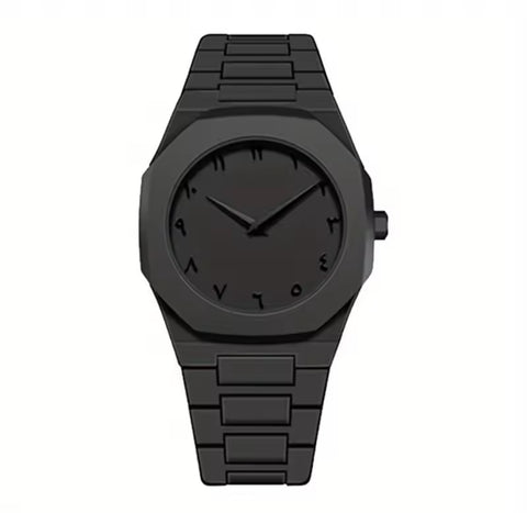 AURA BLACK - PolyCarbon Case Watch With Arabic Numerics And 5 Years of Warranty