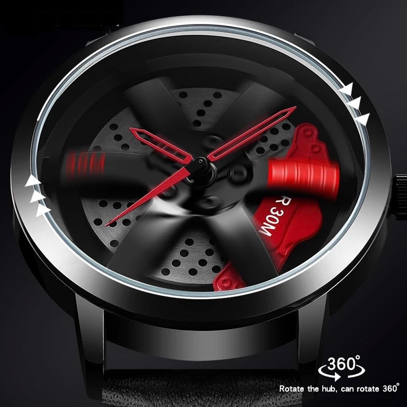 Black Red Sport Rim Watch with Stainless Steel Strap | Buy Automatic ...