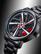 URUS GYRO NS - Never Stop Watch With Rotating Wheel And Chain Strap
