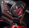 LA Fe GYRO NS - Never Stop Watch With Rotating Wheel And Leather Strap