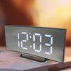 Intelligent Curved Electronic Clock USB Charging Silent Alarm Clock Multi-function 12/24 Hours Living Room Bedroom Dorm Clock