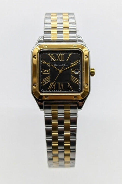 CART - Diamond blue Stainless Steel Case Watch With Date And 5 Years of Warranty