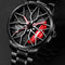 GYRO LAMBO WHYL - The Alloy Wheel Watch With Rotating Alloy Wheel Stainless Steel Chain Strap
