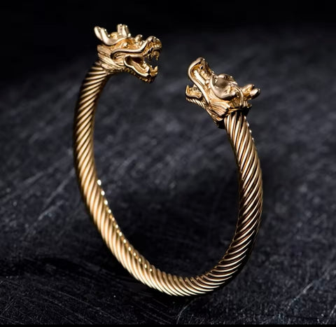 Dragon Head 316L Stainless Steel Bangle