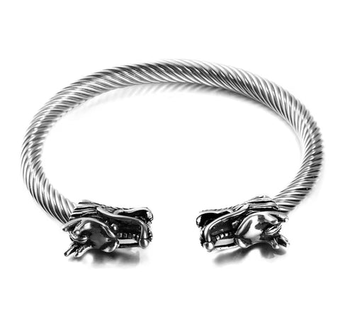 Dragon Head 316L Stainless Steel Bangle