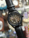 ENGRAVE - All Black Watch Mechanical with Black Leather Strap by fitron