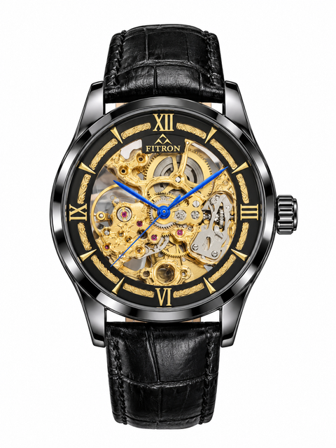 TORUS - All Black Mechanical Watch with Black Strap By Fitron