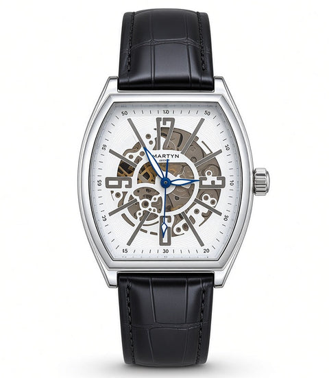 CHARLIE -  Mechanical Watch with Black Strap By Marty Line