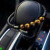Leather & Onyx Tiger Eye Beads Bracelet