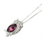 Owl Ruby Chain Necklace with Pendant