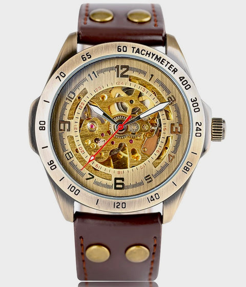Tourbillion Brown - Automatic Skeleton Watch