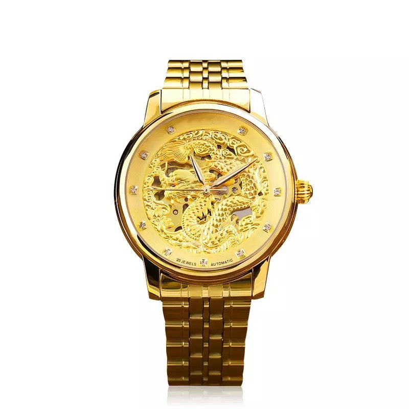 Gold mechanical outlet watch