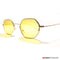 Hexagon - Golden Pencil Thin Frame Sunglasses