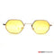 Hexagon - Golden Pencil Thin Frame Sunglasses