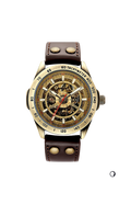 Tourbillion YACTH - Automatic Skeleton Watch with Brown Strap