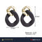 Black Golden Geometric Earrings