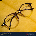 Garcia Yellow Brown Cat Eye Glasses