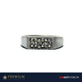 Mate Silver Stones Studded Stainless Steel Band