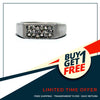 Mate Silver Stones Studded Stainless Steel Band