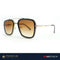 TEGO - Retro Square Sunglasses with Gradient Sunglasses - Golden Brown