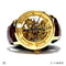 TORUS - Golden Mechanical Watch with Brown Strap