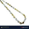 Cuban Two Tone Stainless Steel Link Chain Necklace
